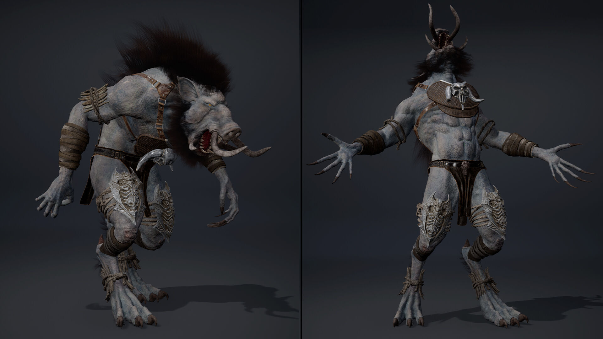 Thunder Barbarian Arm1 Brutal Low-poly 3D model_8