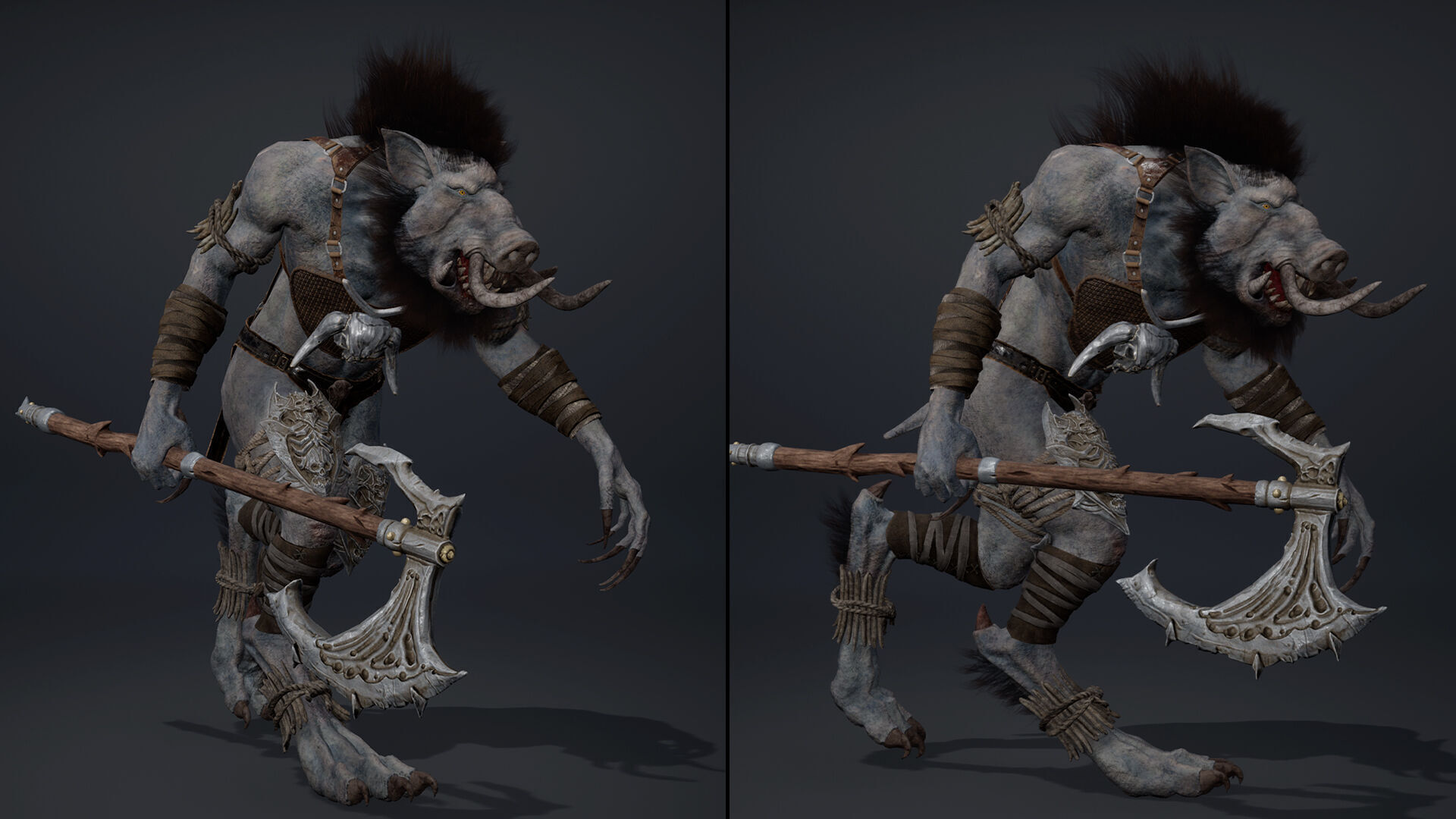 Thunder Barbarian Arm1 Brutal Low-poly 3D model_18