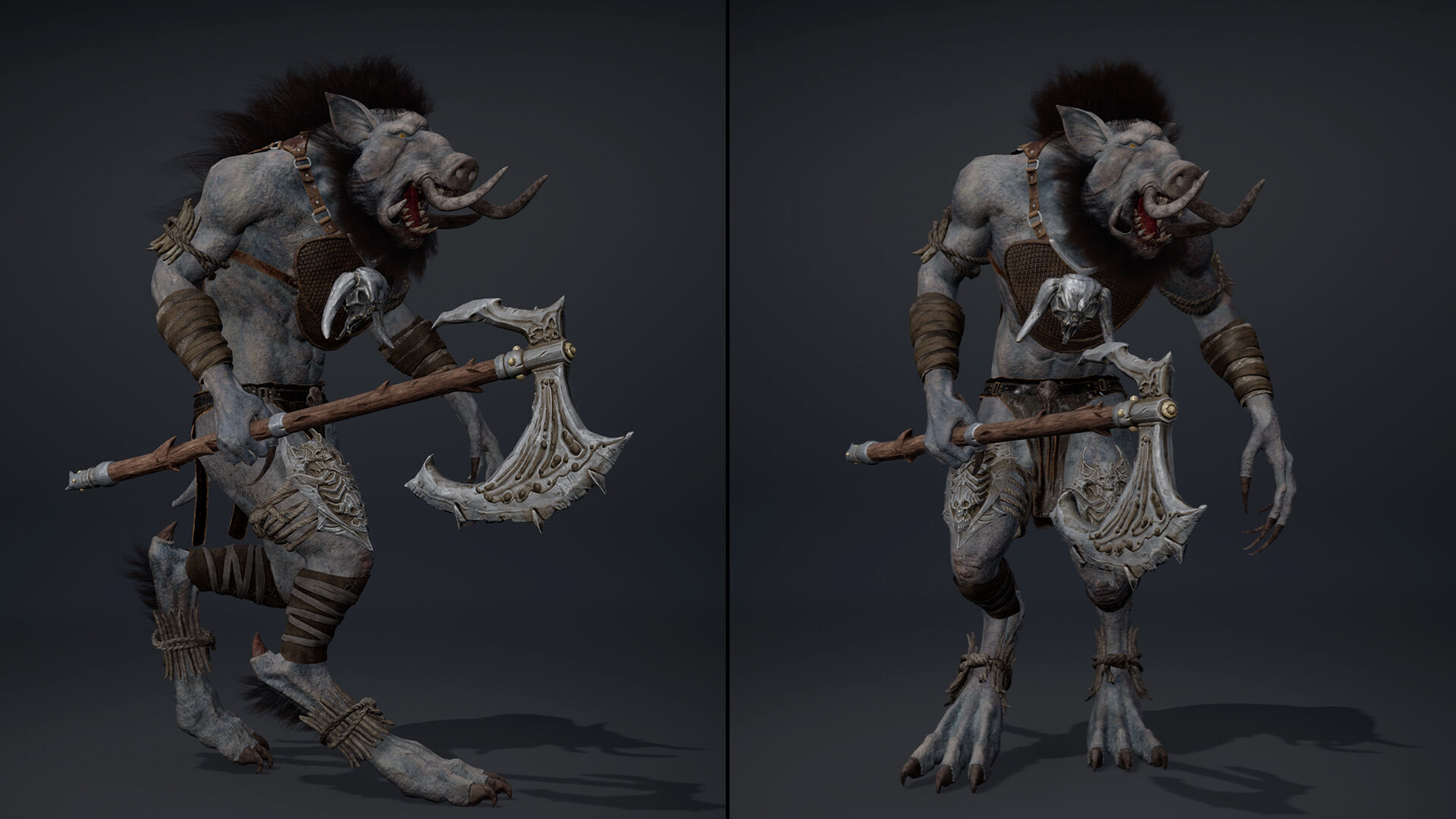 Thunder Barbarian Arm1 Brutal Low-poly 3D model_13