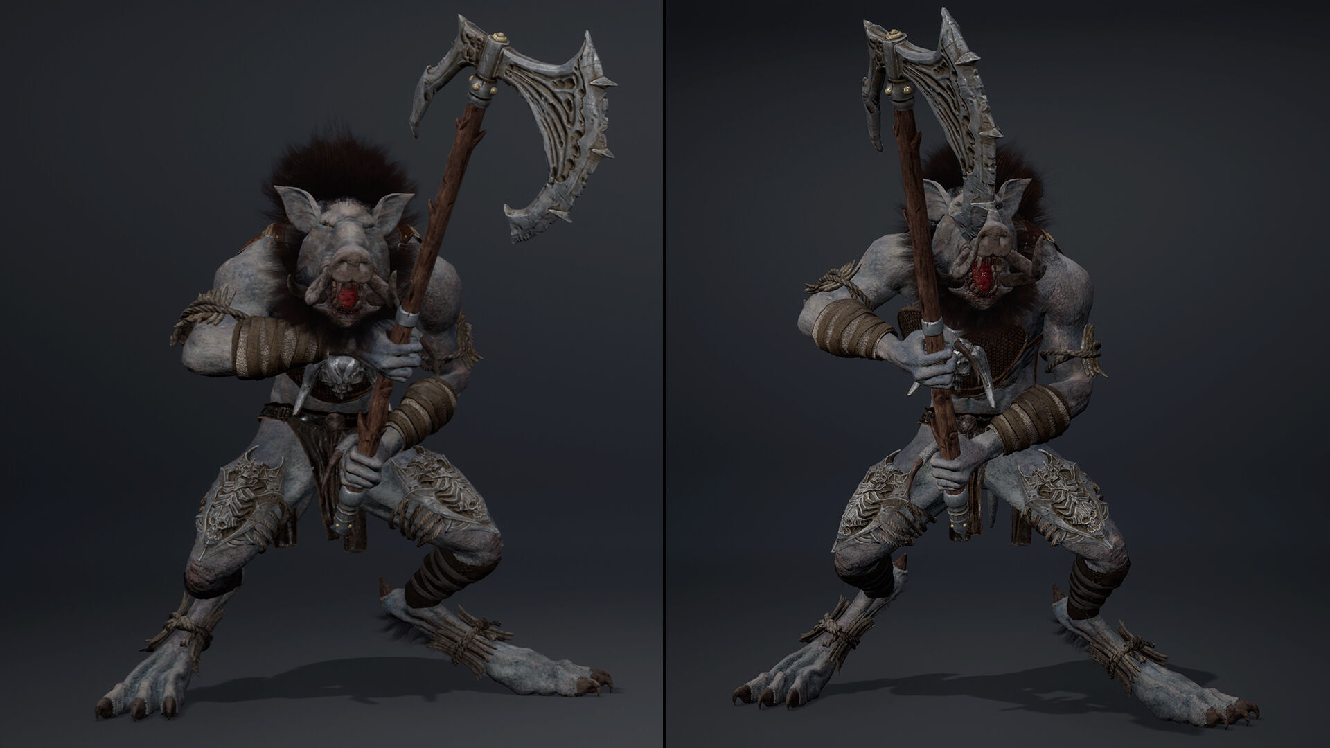 Thunder Barbarian Arm1 Brutal Low-poly 3D model_11