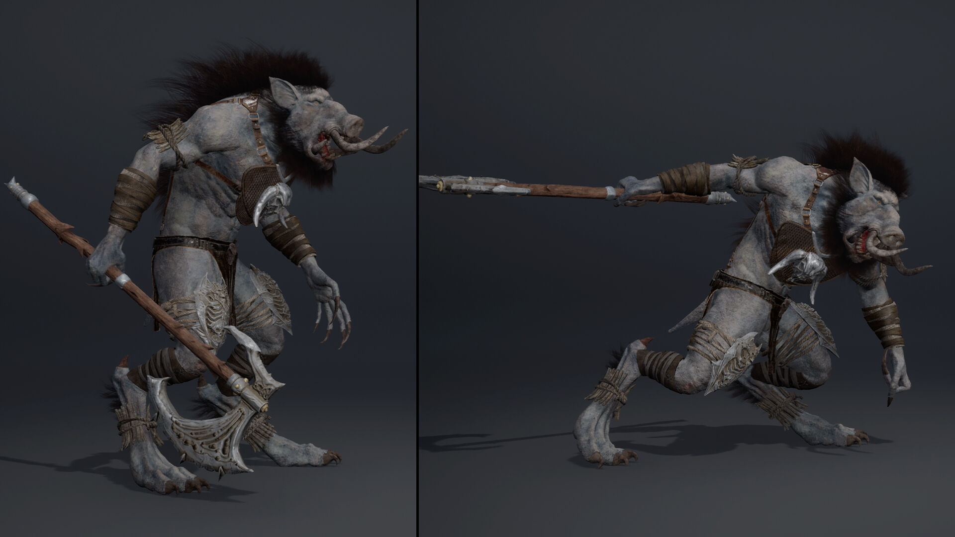 Thunder Barbarian Arm1 Brutal Low-poly 3D model_22
