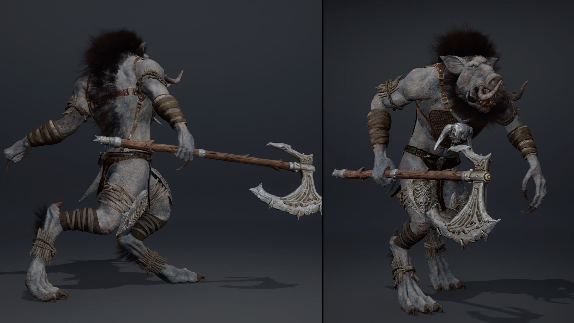 Thunder Barbarian Arm1 Brutal Low-poly 3D model_14