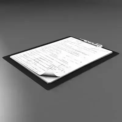 Folder note 3D model