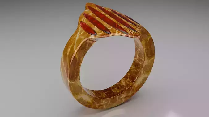 Marble ember ring