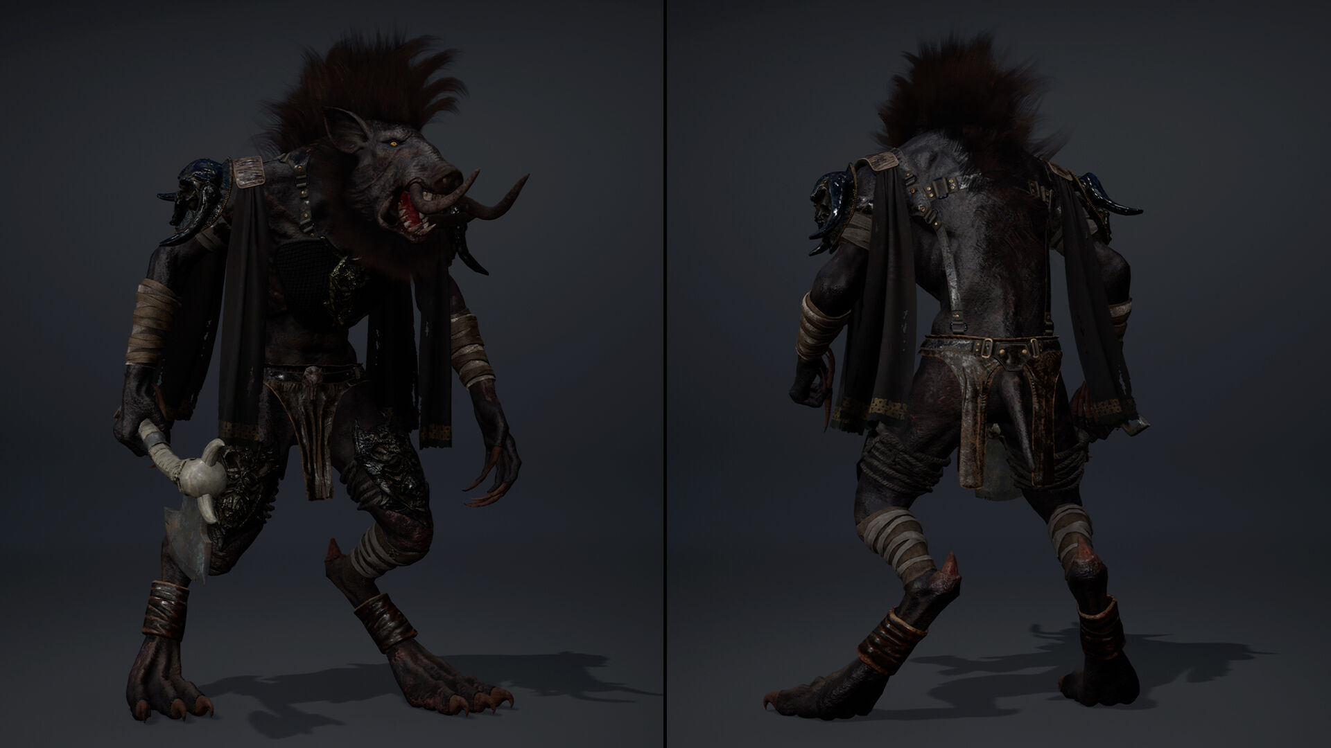 Thunder Barbarian Arm1 Low-poly 3D model_5