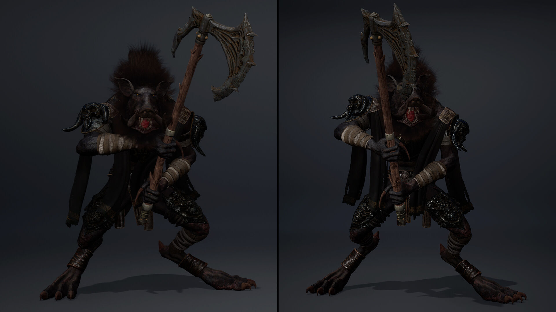 Thunder Barbarian Arm1 Low-poly 3D model_8