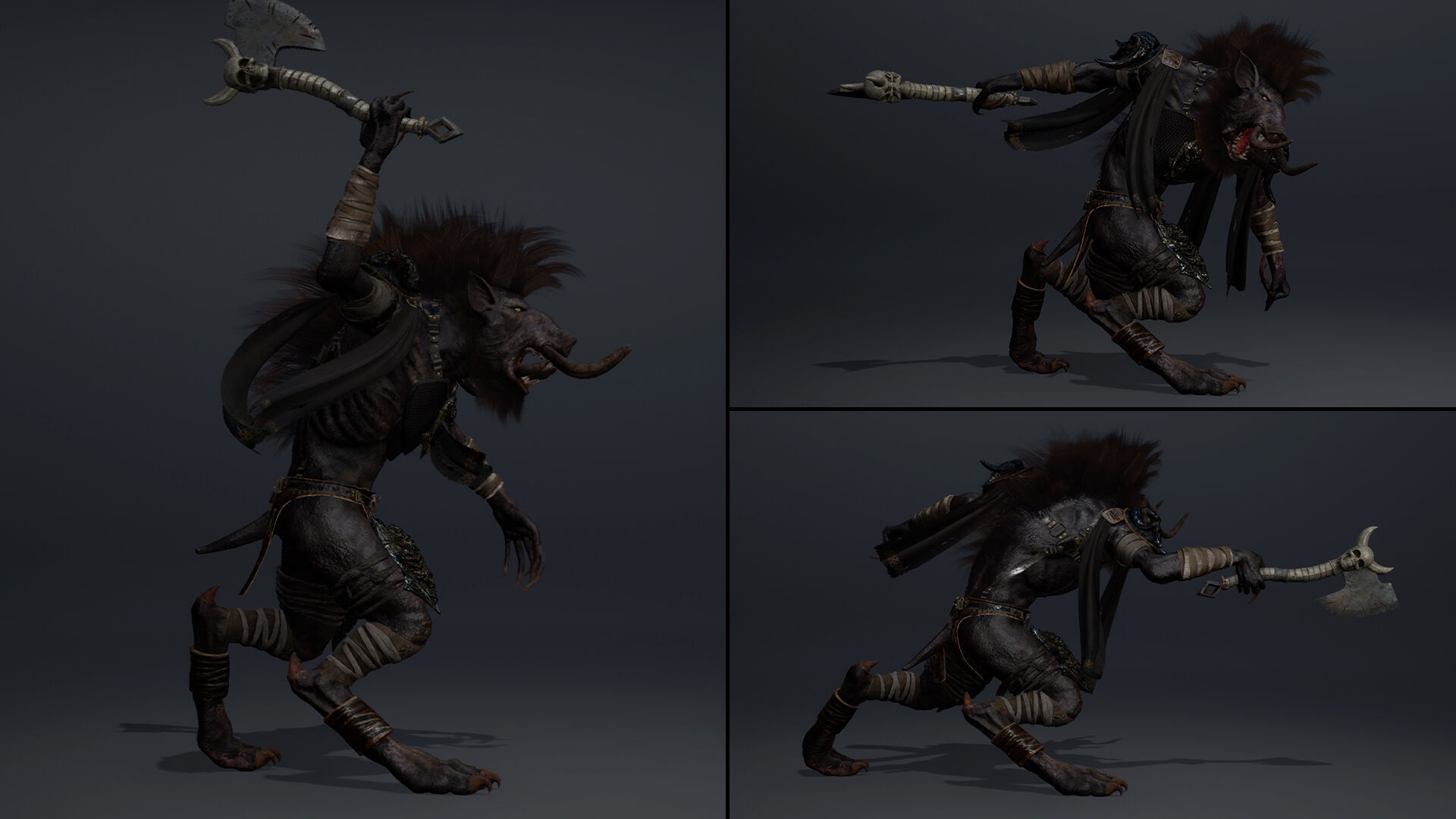 Thunder Barbarian Arm1 Low-poly 3D model_6