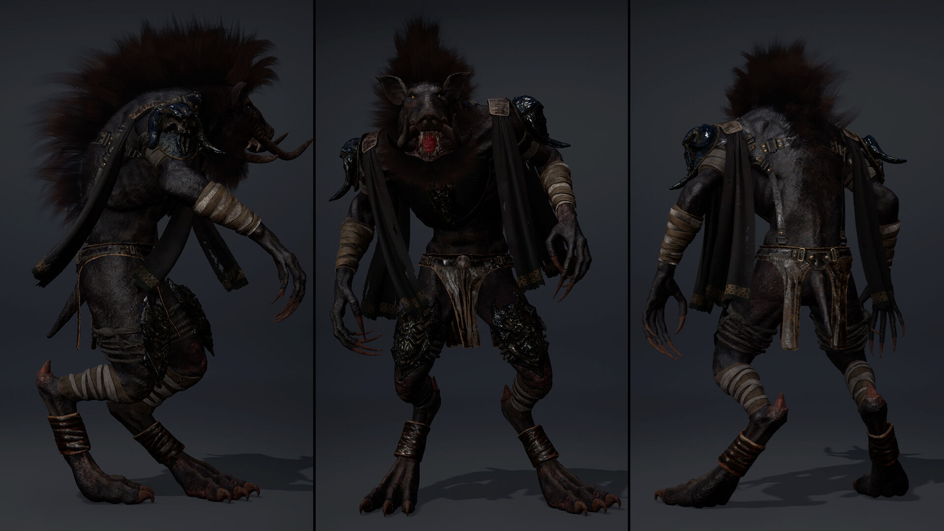 Thunder Barbarian Arm1 Low-poly 3D model_12