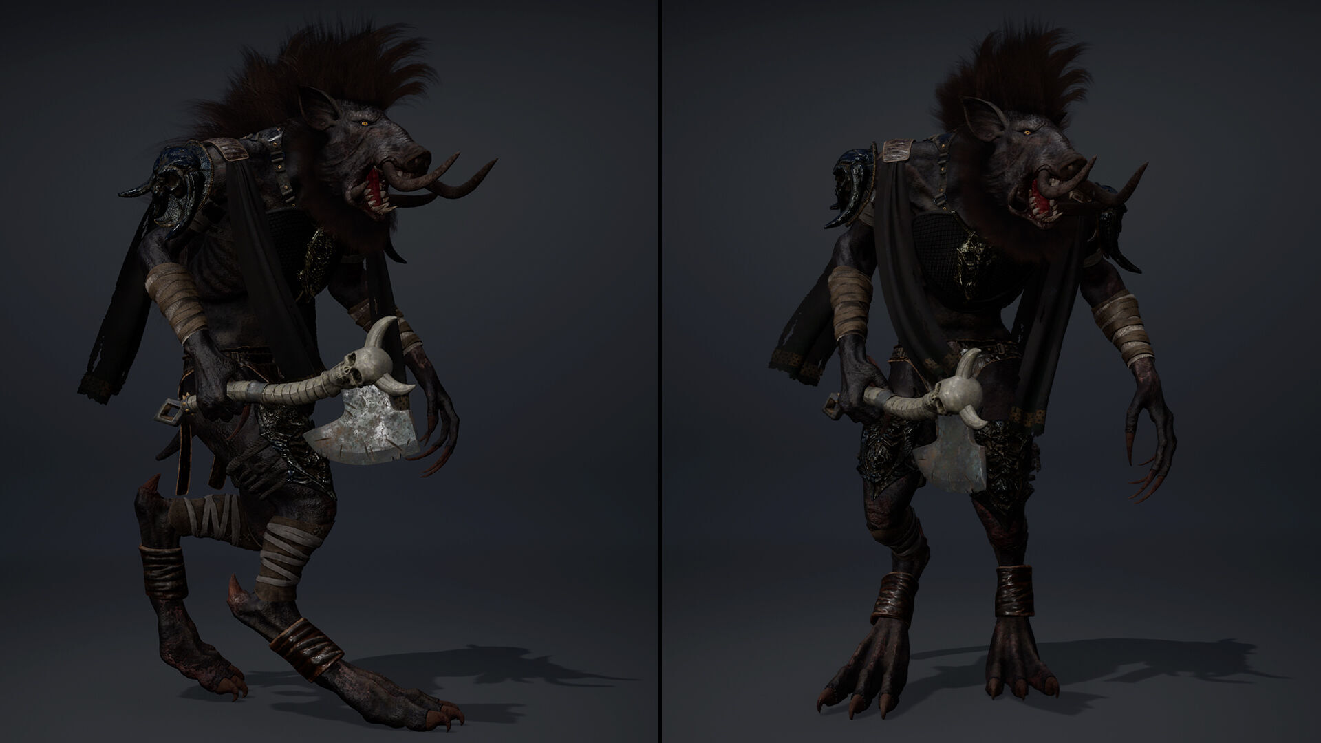 Thunder Barbarian Arm1 Low-poly 3D model_16