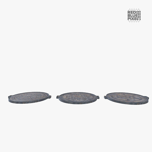 Manhole Cover Low-poly 3D model