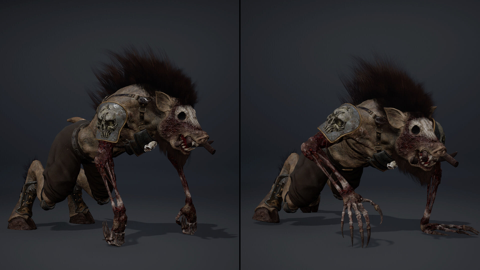 Thunder Spearman Damaged Low-poly 3D model_11