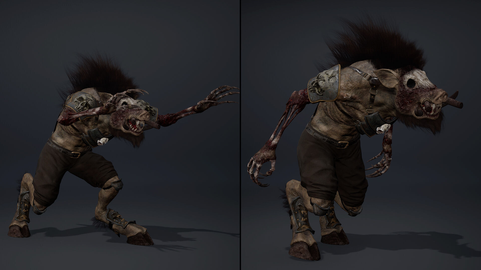 Thunder Spearman Damaged Low-poly 3D model_16