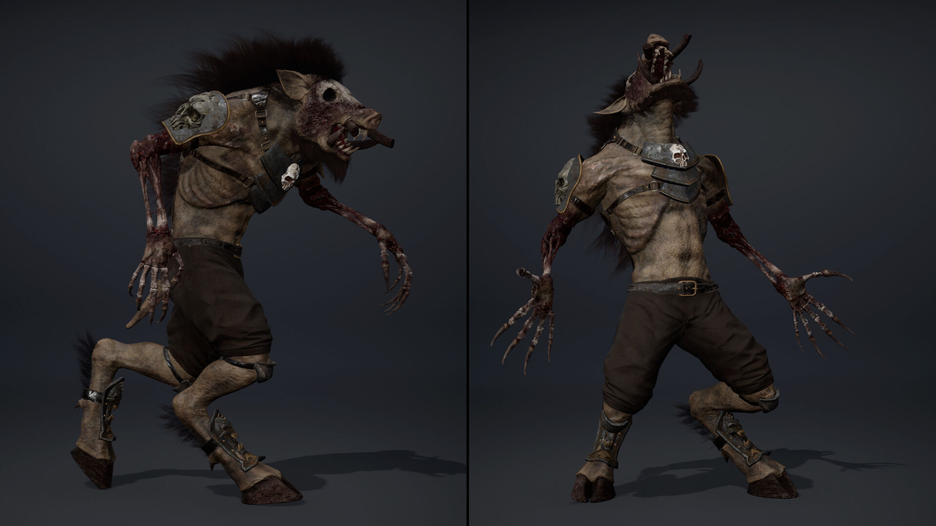 Thunder Spearman Damaged Low-poly 3D model_17