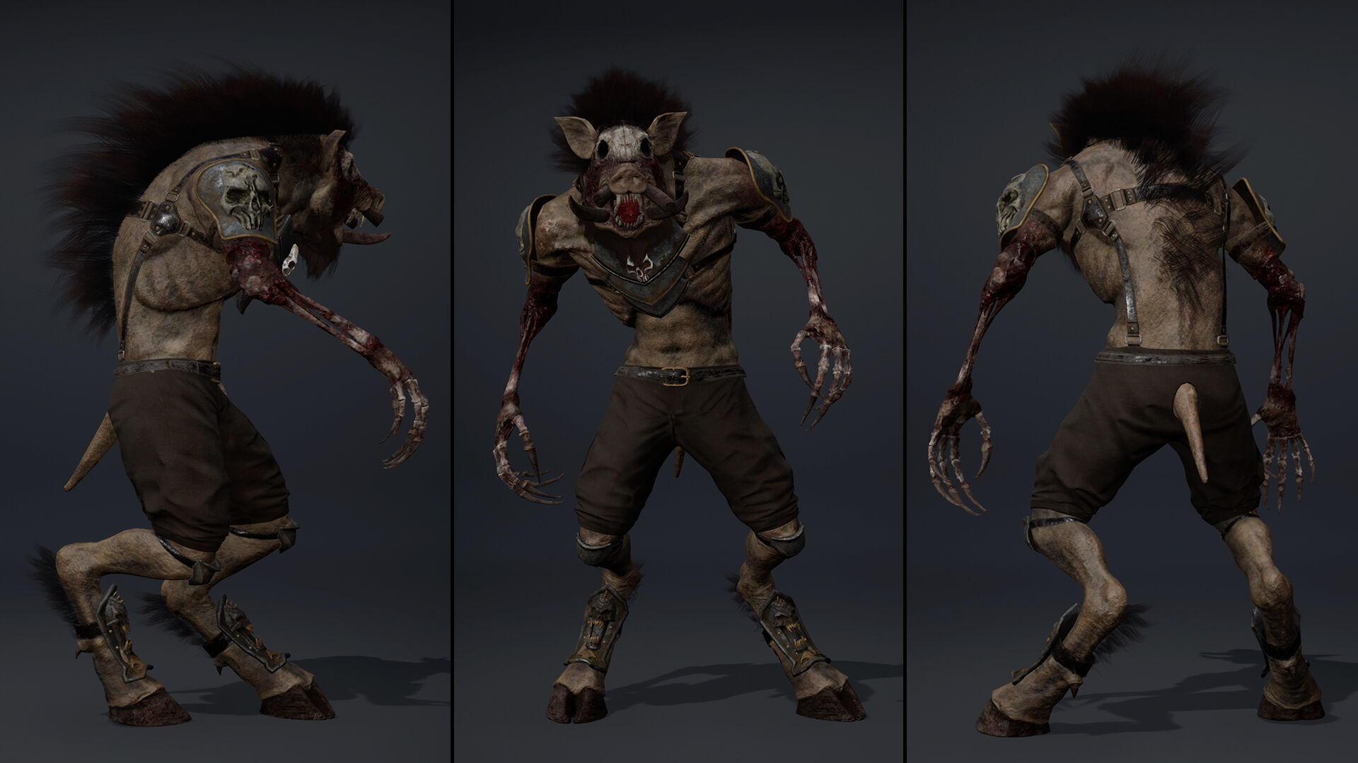 Thunder Spearman Damaged Low-poly 3D model_12