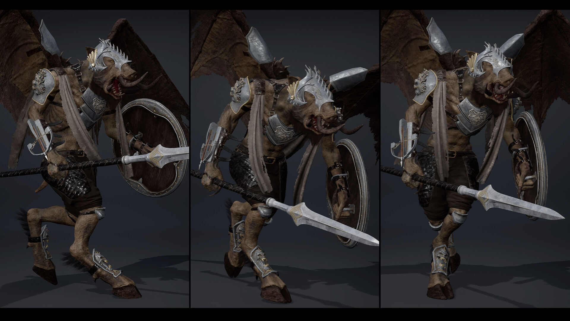 Thunder Spearman ArmWing Low-poly 3D model_16