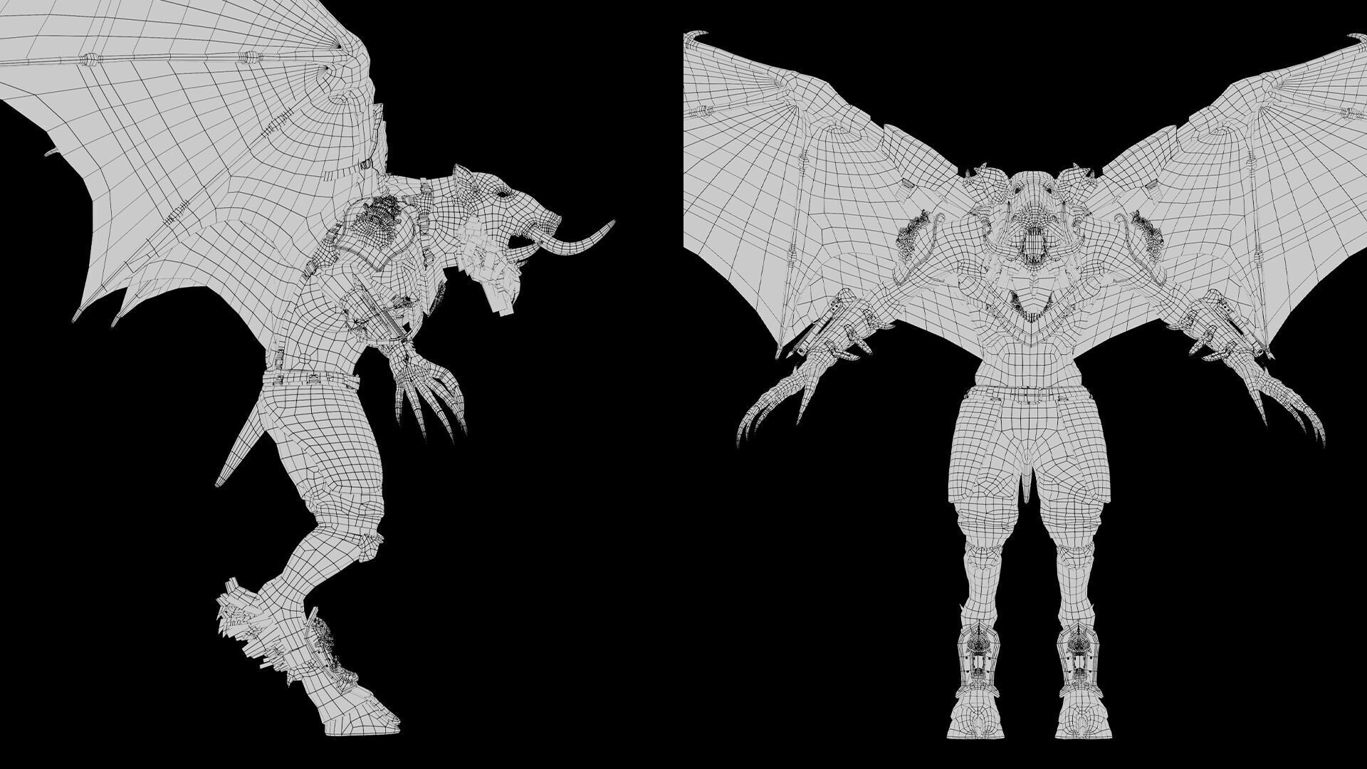 Thunder Spearman ArmWing Low-poly 3D model_28