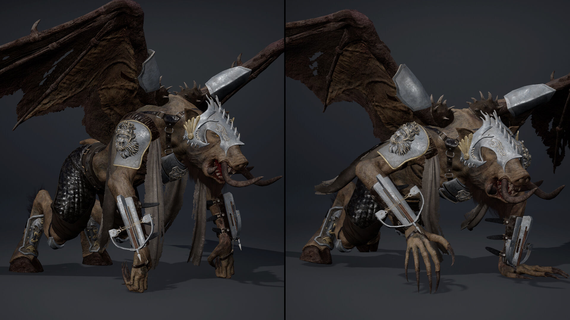 Thunder Spearman ArmWing Low-poly 3D model_12