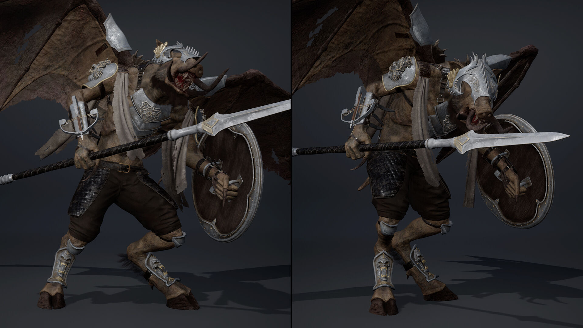 Thunder Spearman ArmWing Low-poly 3D model_17