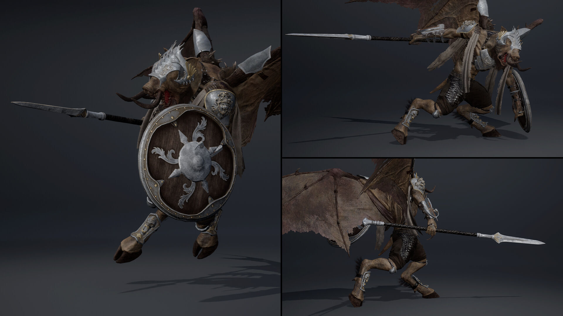 Thunder Spearman ArmWing Low-poly 3D model_11