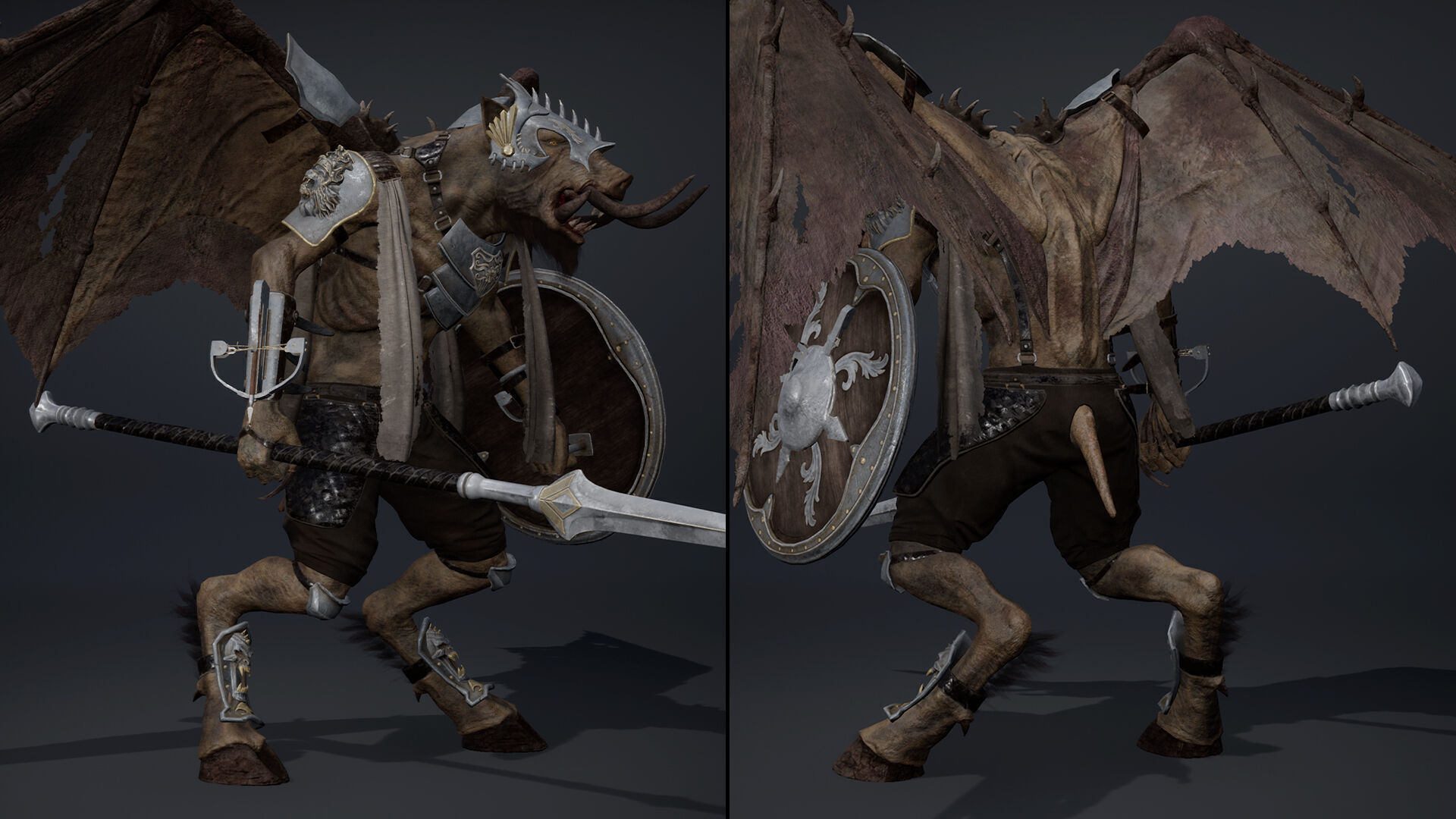 Thunder Spearman ArmWing Low-poly 3D model_5