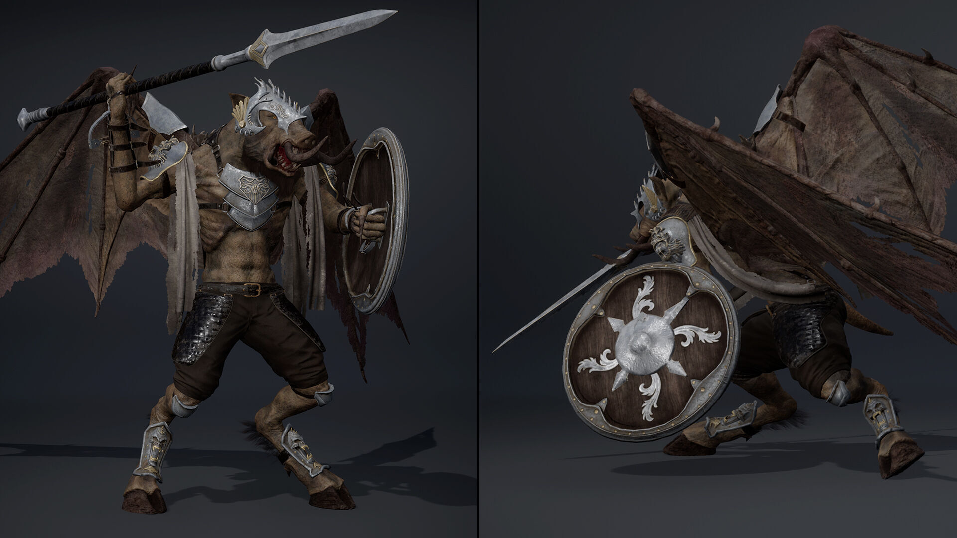 Thunder Spearman ArmWing Low-poly 3D model_7