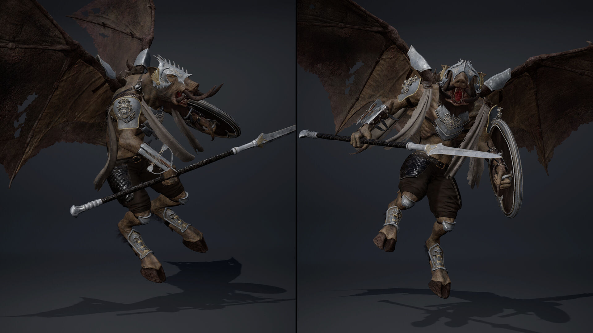 Thunder Spearman ArmWing Low-poly 3D model_9