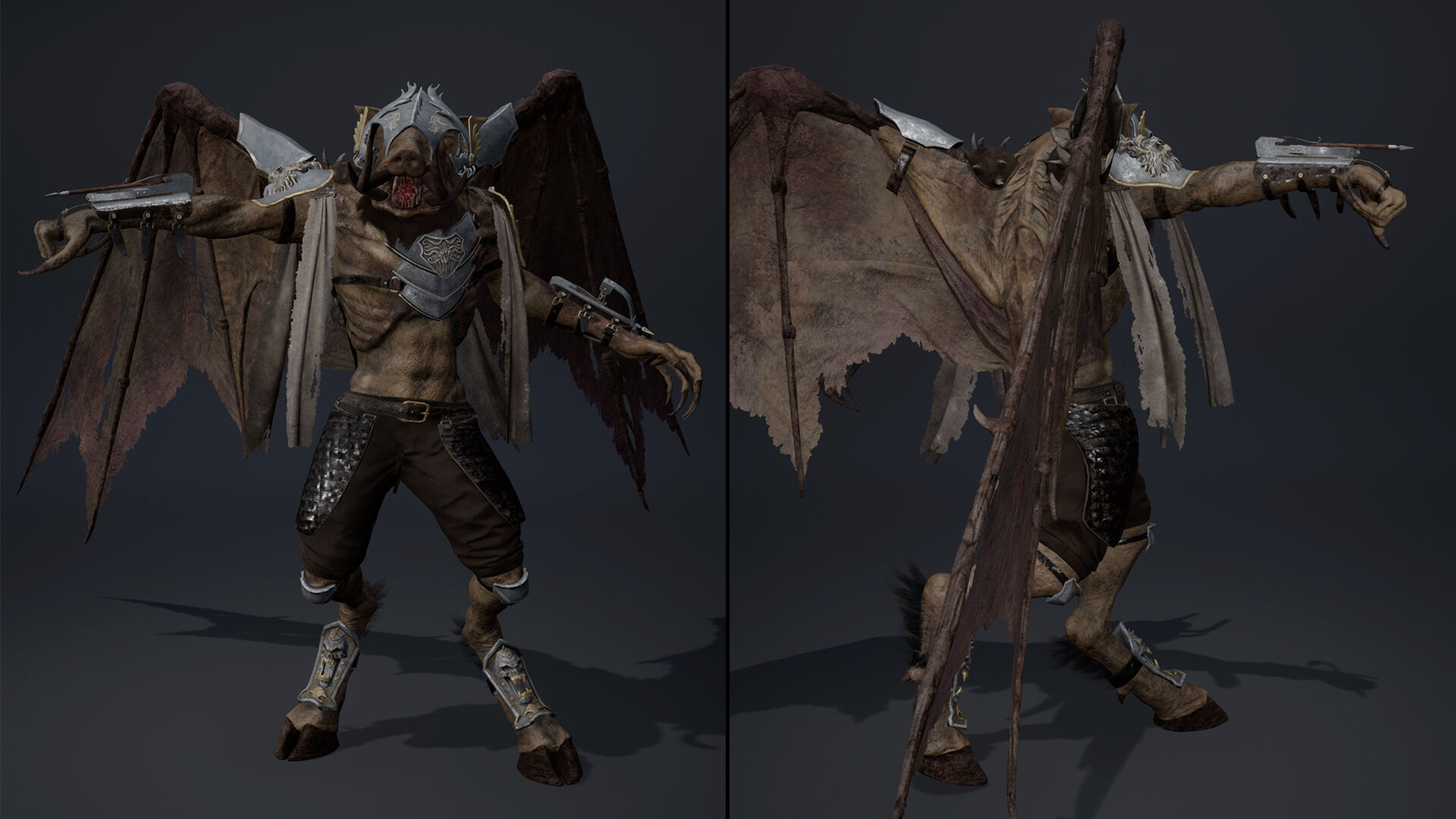 Thunder Spearman ArmWing Low-poly 3D model_14