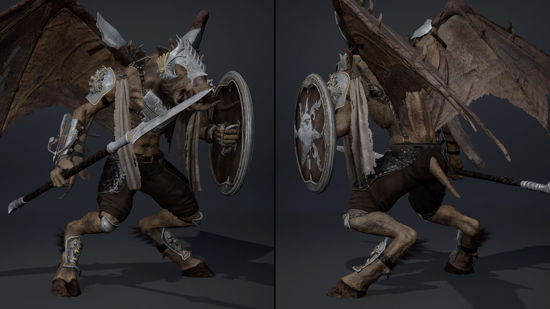 Thunder Spearman ArmWing Low-poly 3D model_6