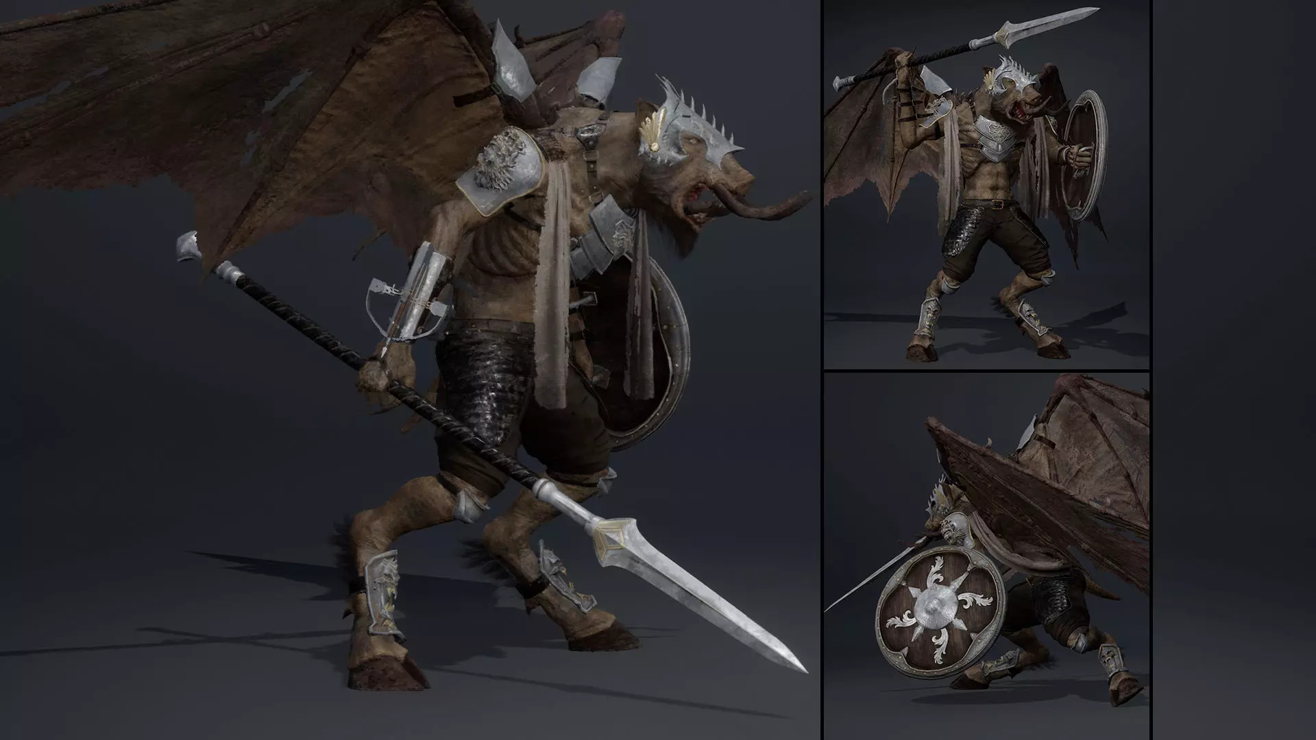 Thunder Spearman ArmWing Low-poly 3D model_0