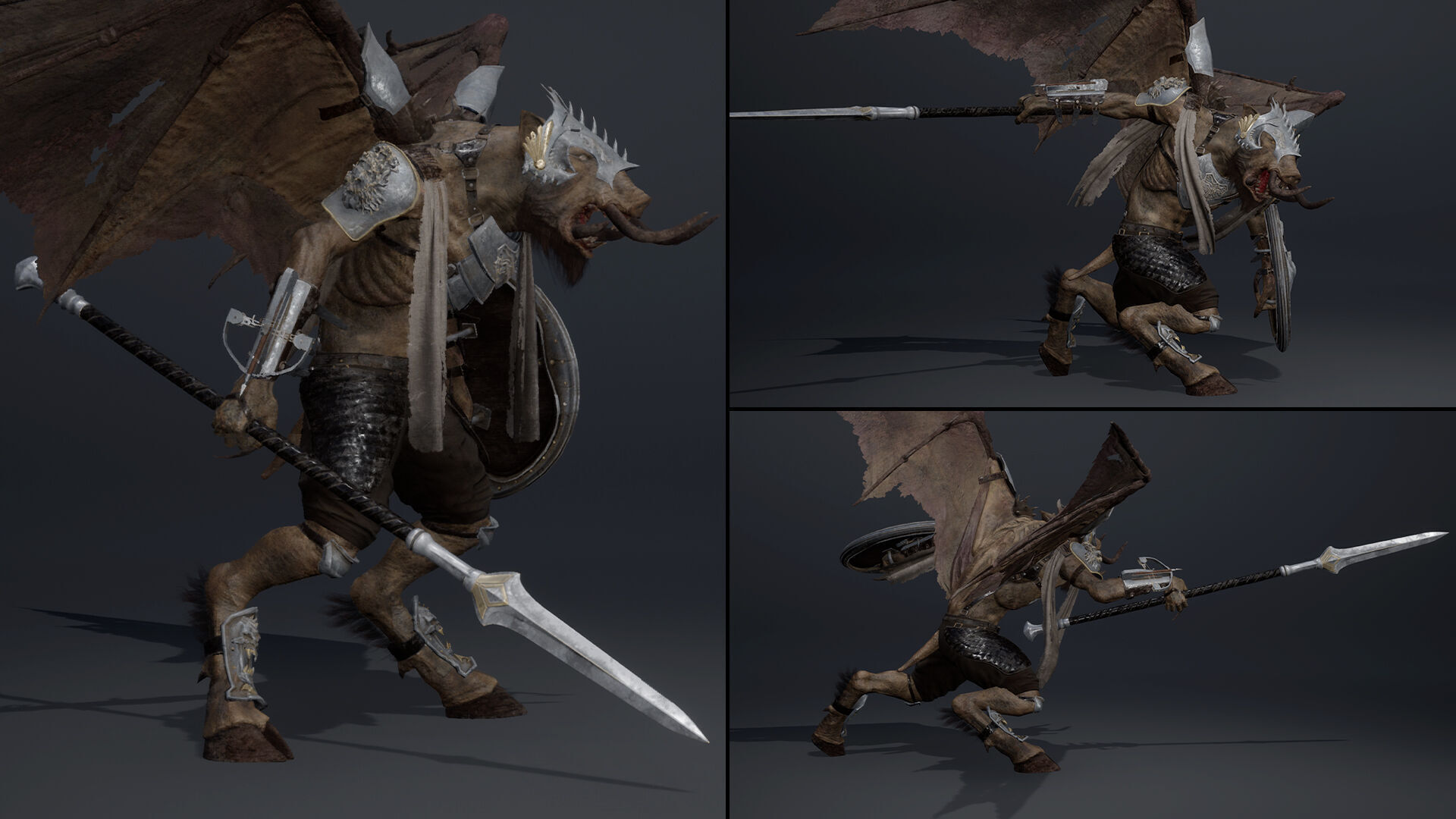 Thunder Spearman ArmWing Low-poly 3D model_8