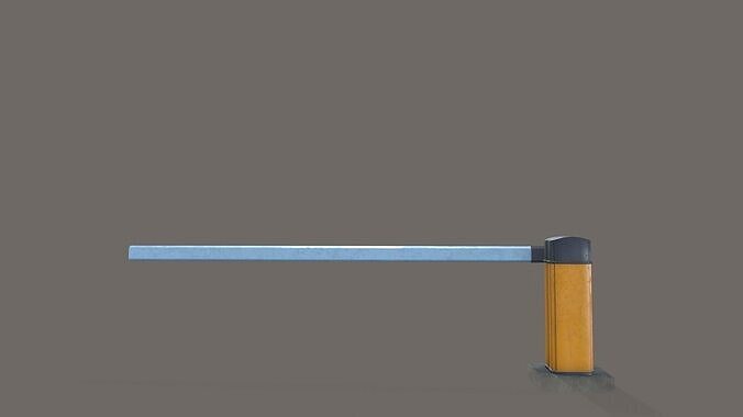 Parking Car Barrier Gate Low-poly 3D model 2