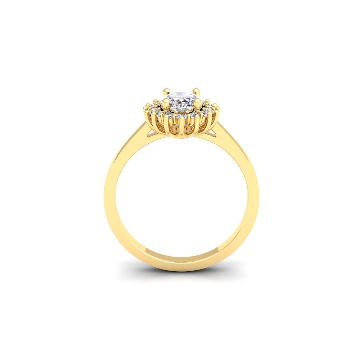 Ovel Diana Ring 3d Model and Render 3D print model_3