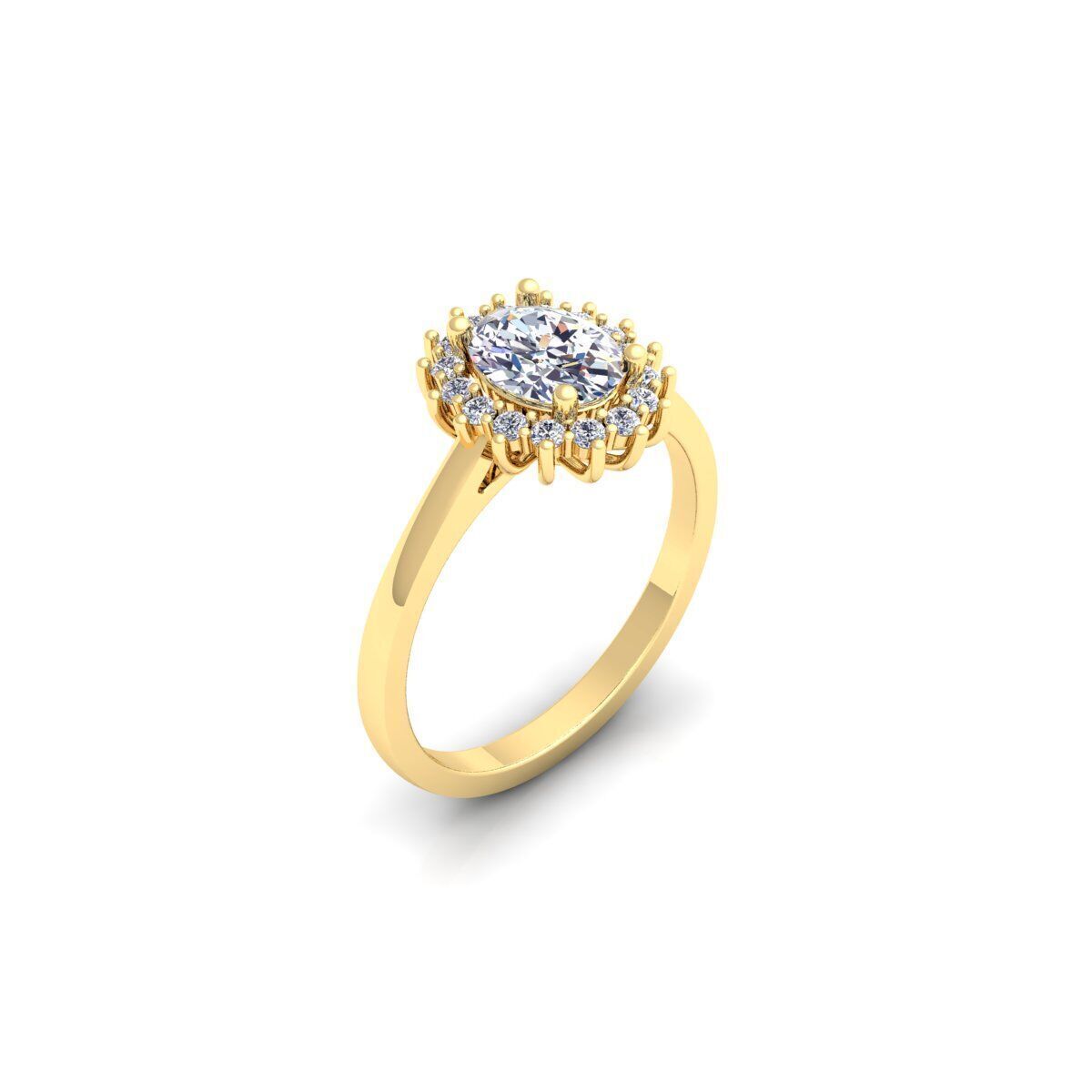 Ovel Diana Ring 3d Model and Render 3D print model_6