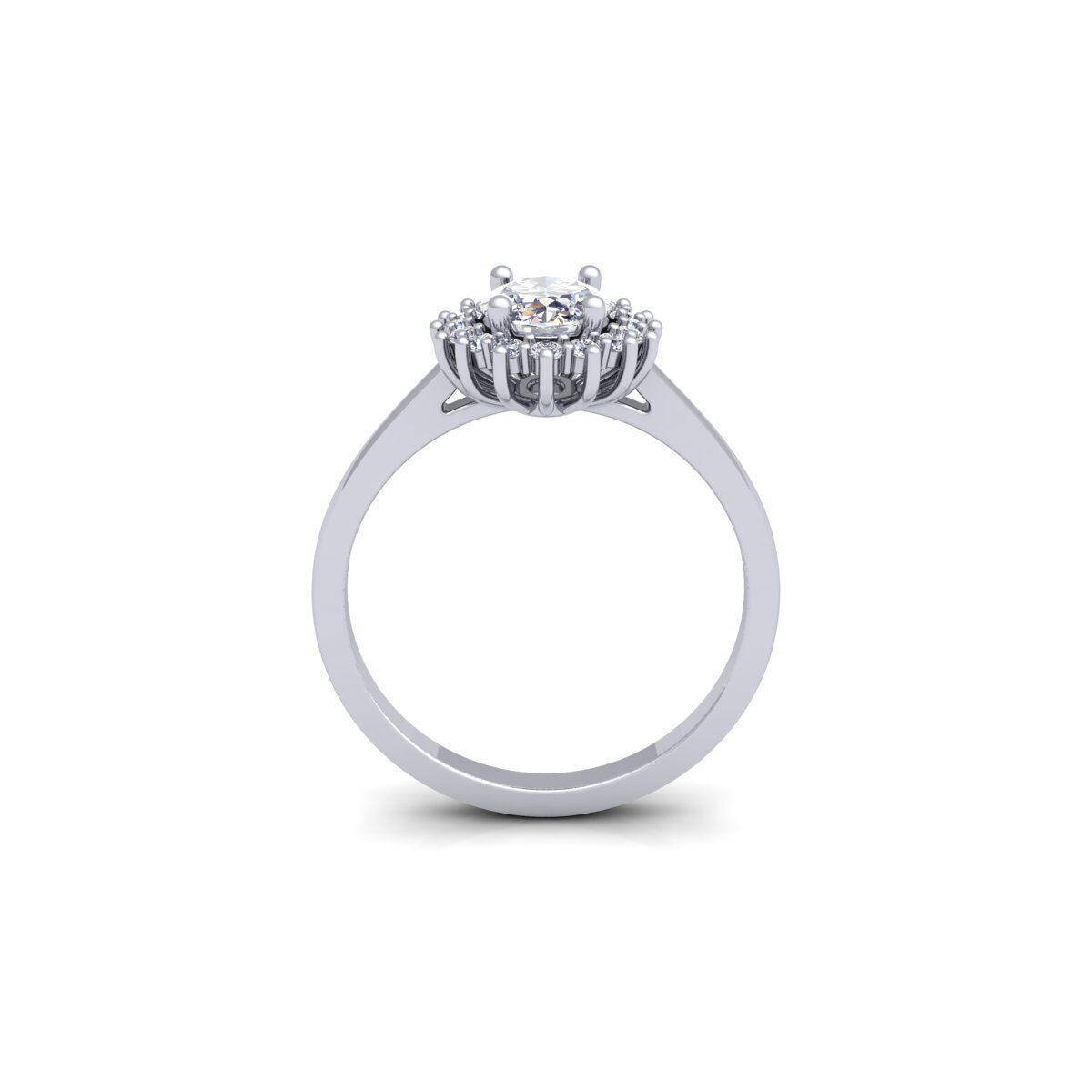 Ovel Diana Ring 3d Model and Render 3D print model_5