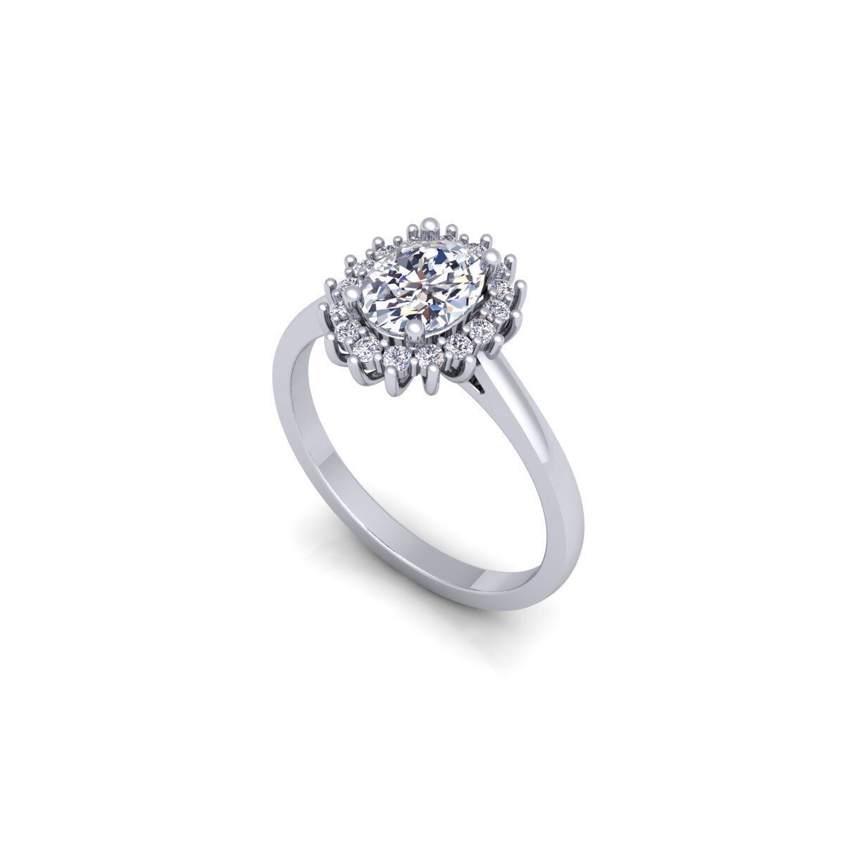 Ovel Diana Ring 3d Model and Render 3D print model_11