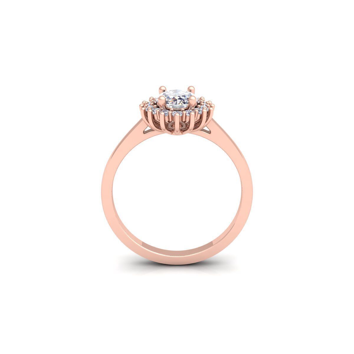 Ovel Diana Ring 3d Model and Render 3D print model_4