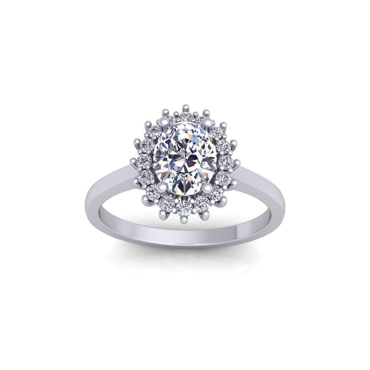 Ovel Diana Ring 3d Model and Render 3D print model_2