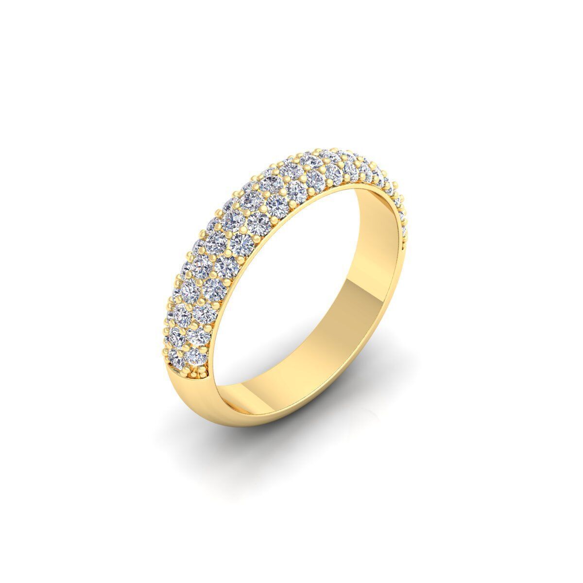 Band diamond Ring 3d Model and Render  3D print model_6