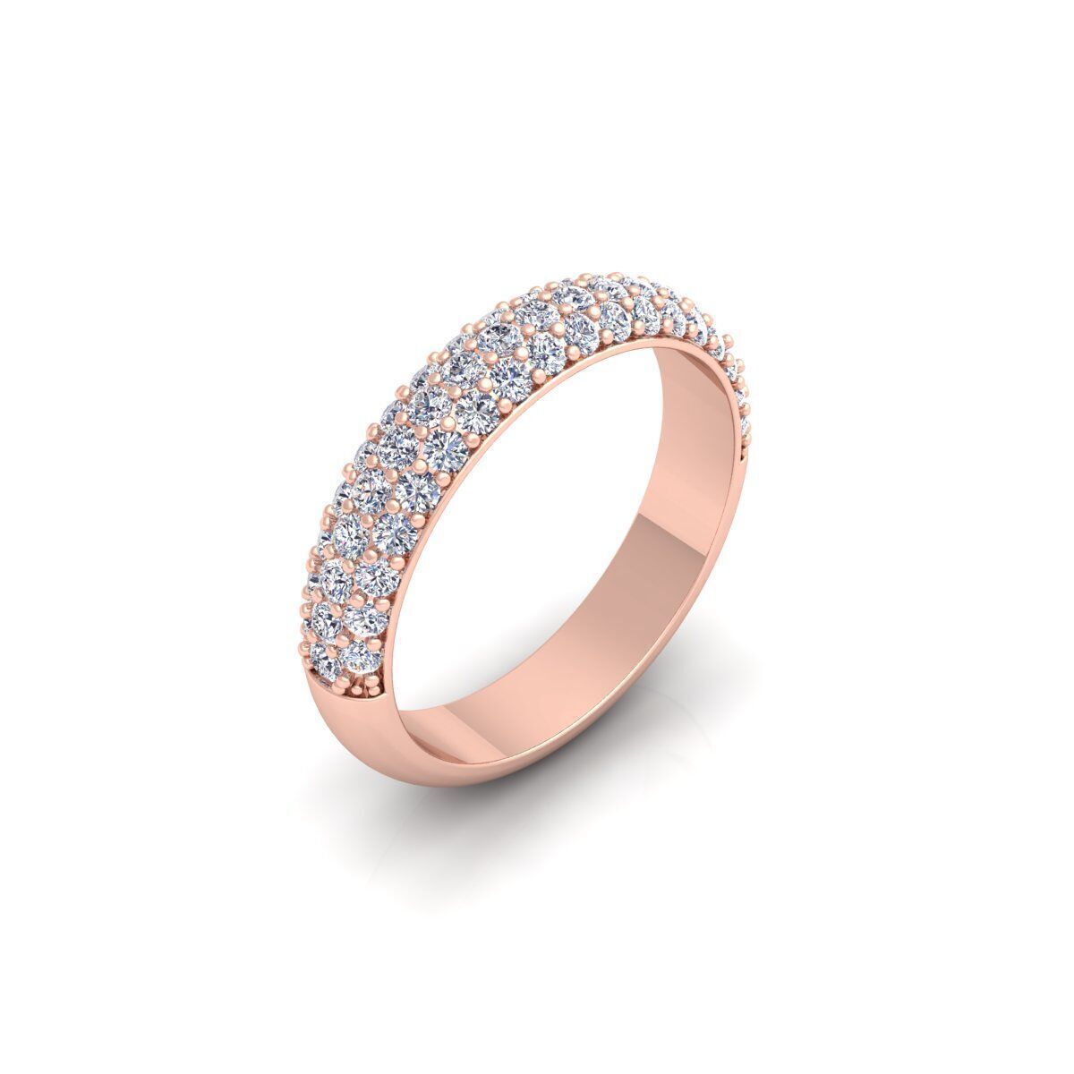 Band diamond Ring 3d Model and Render  3D print model_7