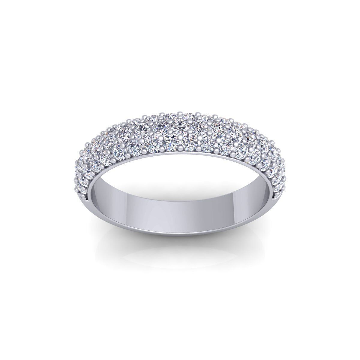 Band diamond Ring 3d Model and Render  3D print model_2