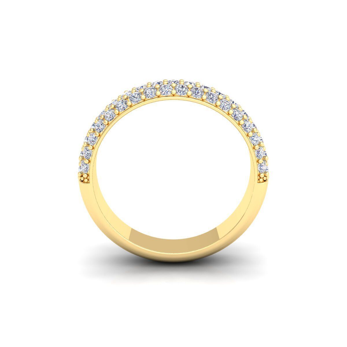 Band diamond Ring 3d Model and Render  3D print model_3