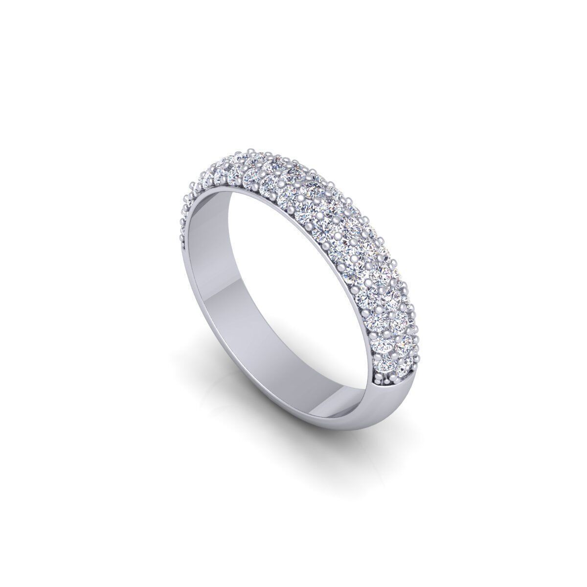 Band diamond Ring 3d Model and Render  3D print model_11