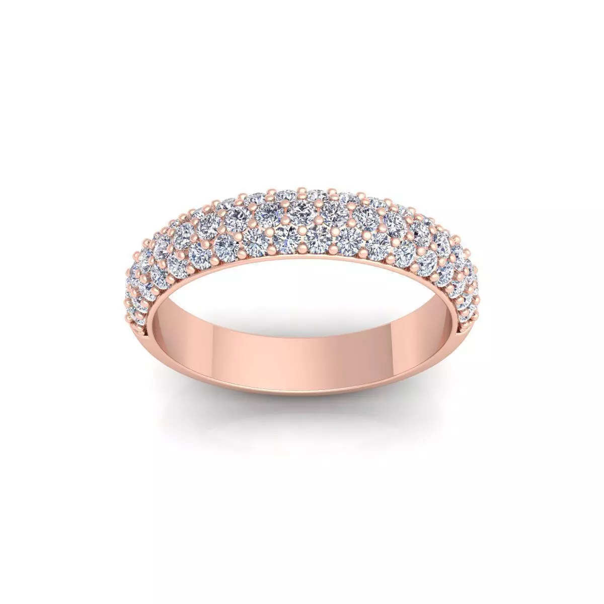 Band diamond Ring 3d Model and Render  3D print model_0