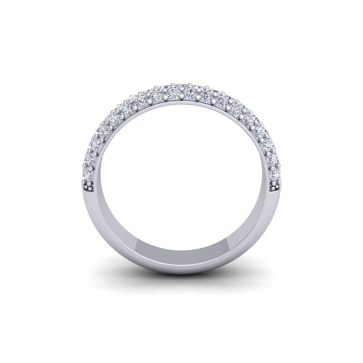 Band diamond Ring 3d Model and Render  3D print model_5