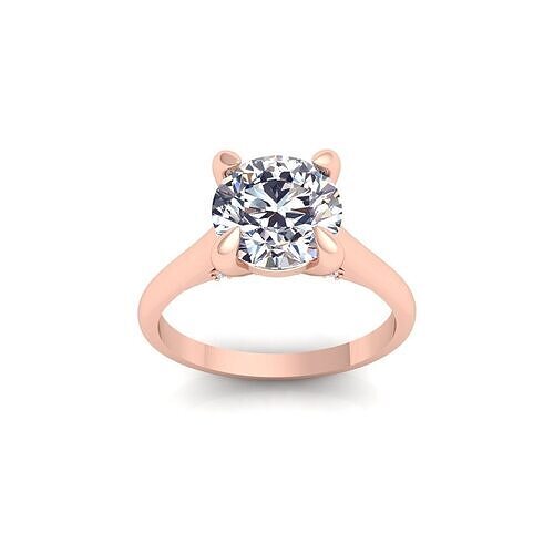 Round Fancy Diamond Ring 3d Model and Render  3D print model