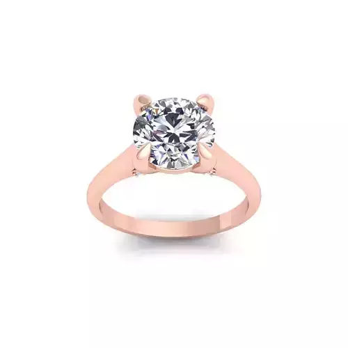 Round Fancy Diamond Ring 3d Model and Render 