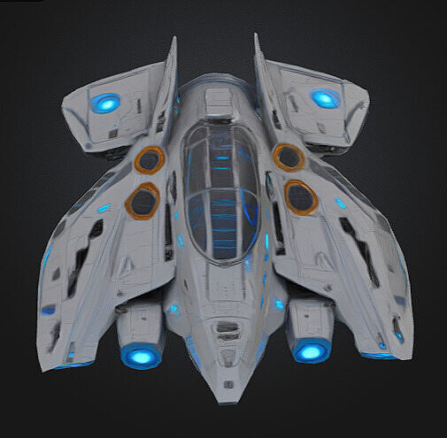 sci-fi SpaceShip 3D print model