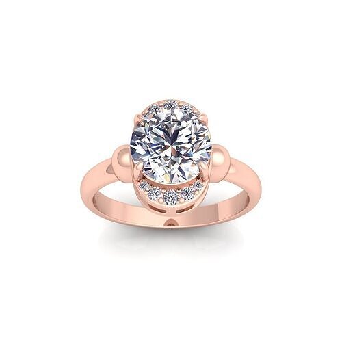 Fancy Engagement Diamond Ring 3d Model and Render  3D print model