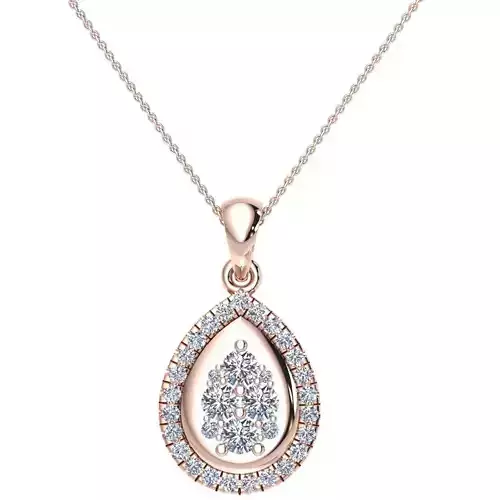 Pear Small Stone Pendent 3d Model and Render 