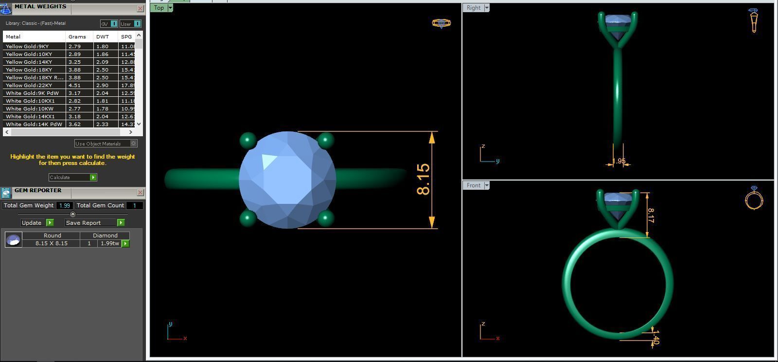 Round Solitaire Diamond Ring 3d Model and Render 3D print model_10